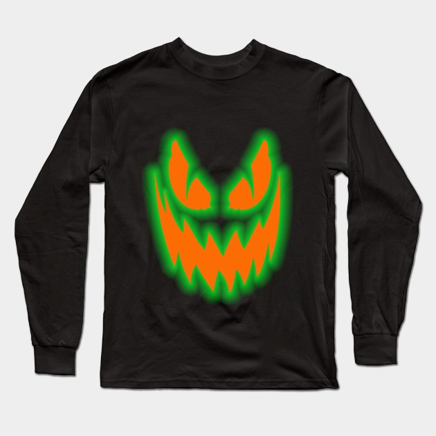 Hello halloween party funny jack o lantern face Long Sleeve T-Shirt by ZOO OFFICIAL